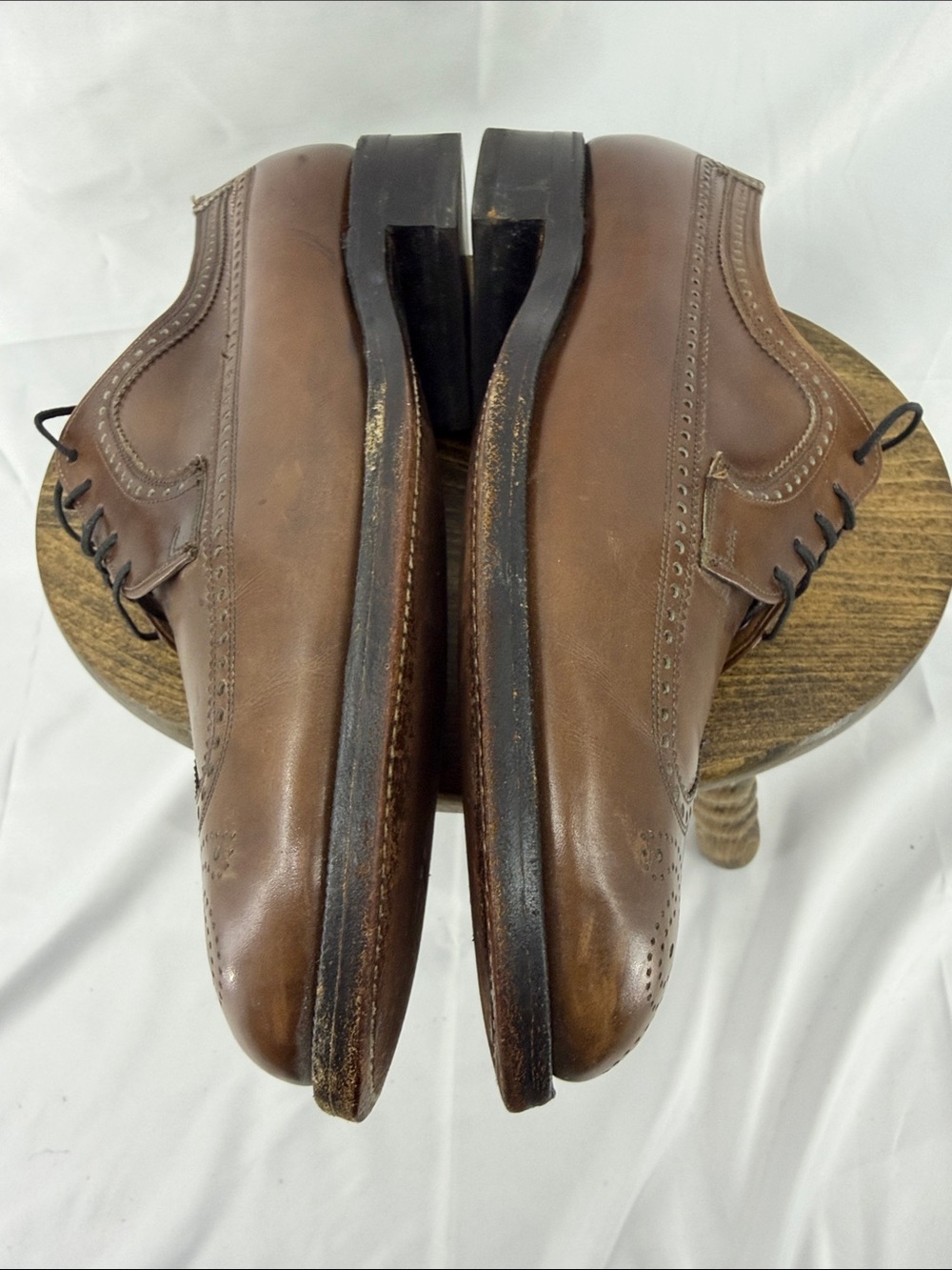 Vintage Florsheim Imperial Kenmoor Wingtip Brown Leather Oxford, Mens 9 - Picture 11 of 16